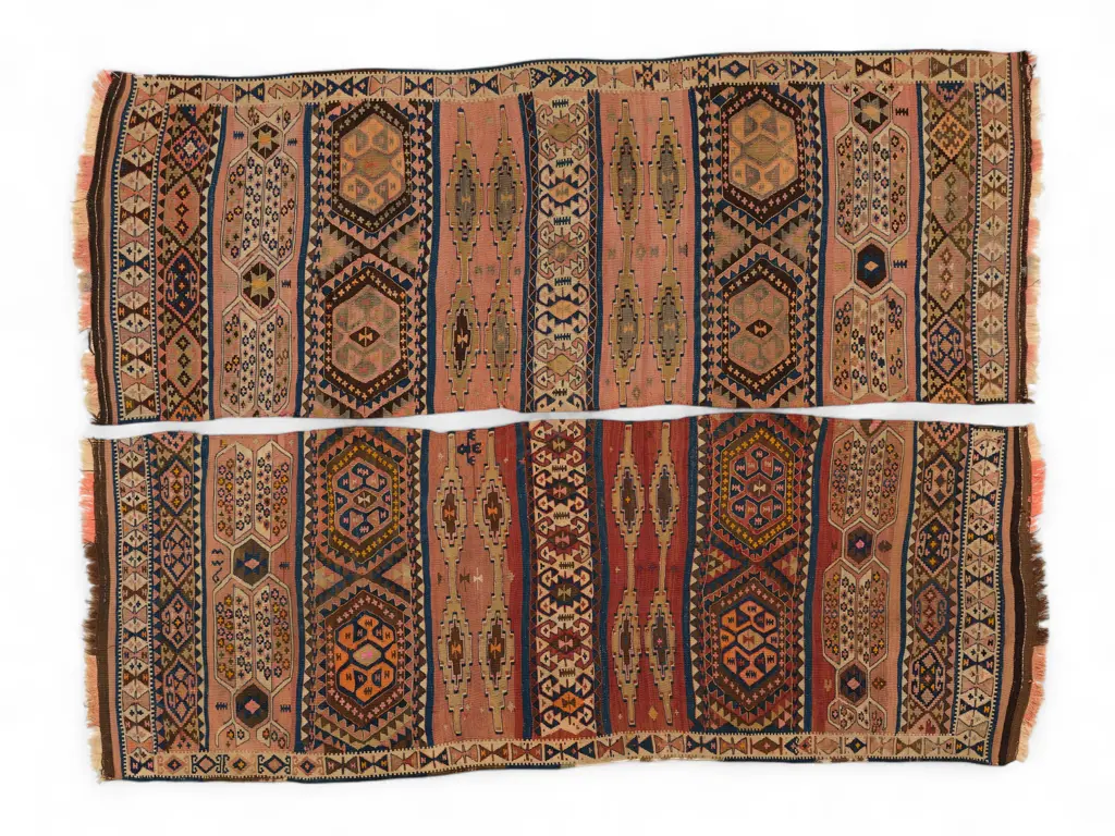 PLEASE NOTE: THIS KILIM WAS WRONGLY DESCRIBED AS A Semi-antique Uzbekistan kilim Hakkari-Kasuran, Image 1++